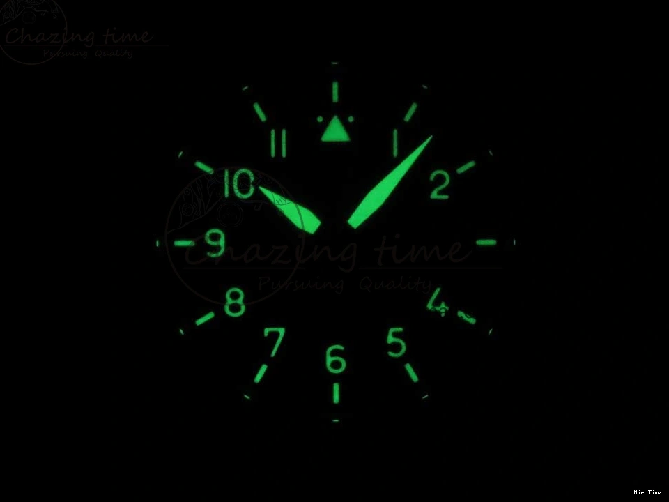 MIROTIME 0328 SmartChoice Mark XVIII IW327006 Titanium M+F 1:1 Best Edition Black Dial on Brown Leather Strap A 7145